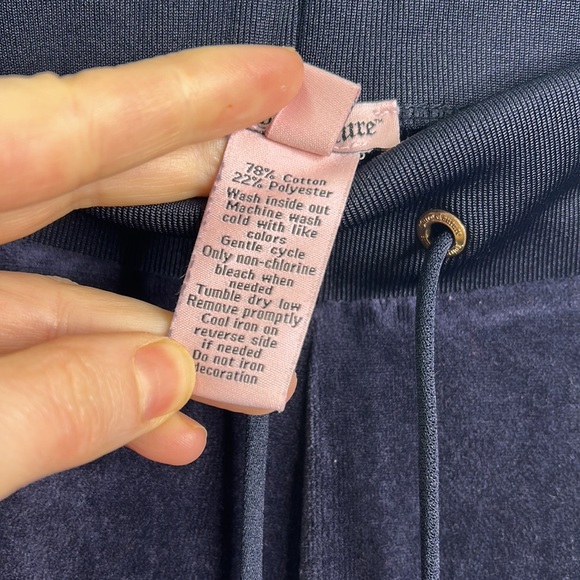 Juicy Couture velour pocketed drawstring sequin bling joggers - Picture 8 of 9